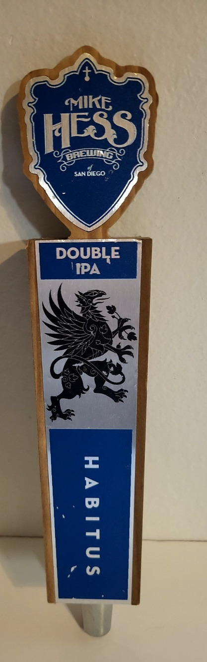 Beer Tap Handle Mike Hess Brewing Double IPA Habitus Beer Tap Handle 12"